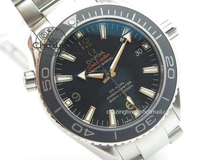 0507 Planet Ocean SS Bp Maker 45mm Black Bezel On SS Bracelet A OnTrend 8218